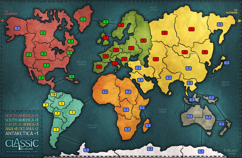 Play Risk online map world