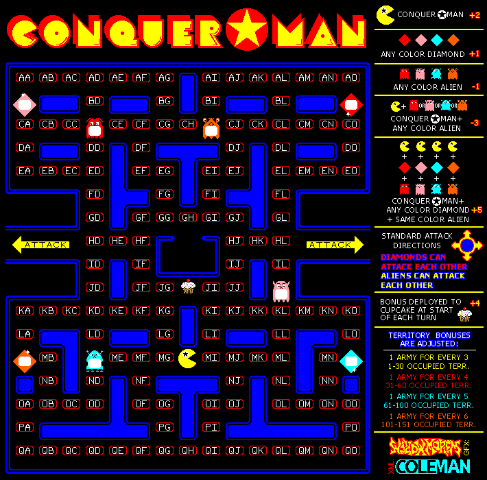 Conquer-Club-Pac-Man-Risk-Map